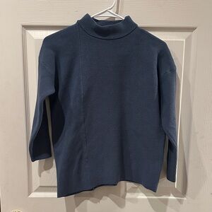 Women's Blue Geometric Sweater